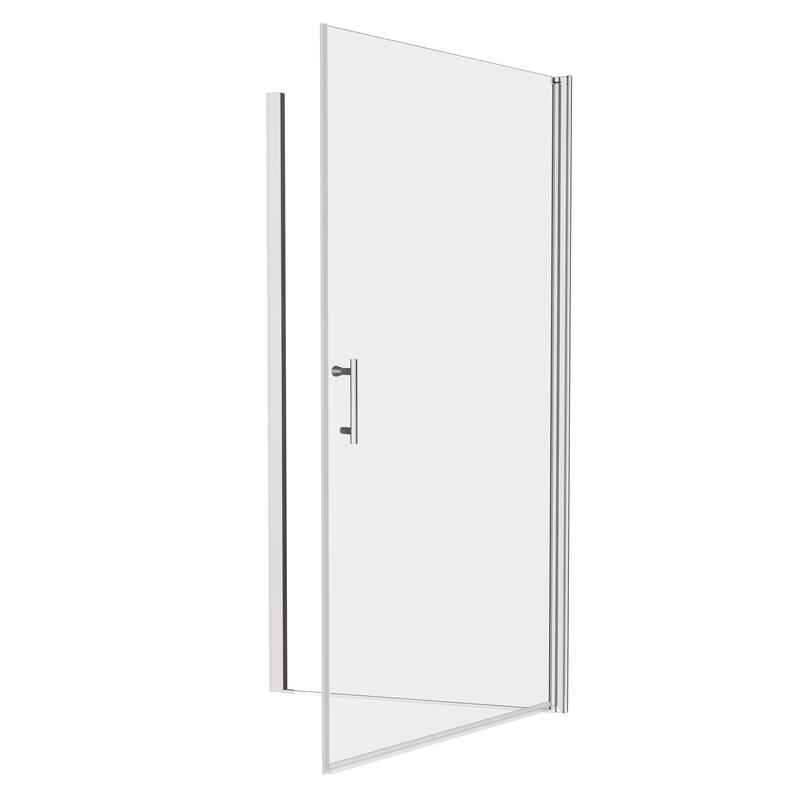 Pivot shower door, open outside, with 1/4" tempered glass