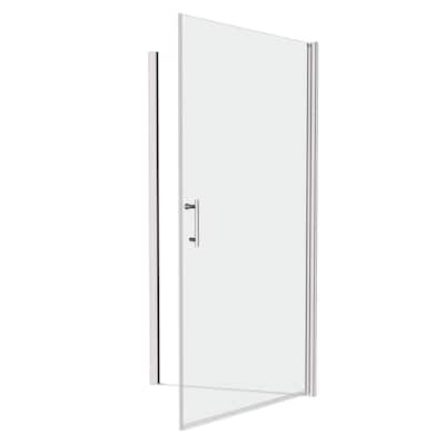 Pivot shower door, open outside, with 1/4" tempered glass