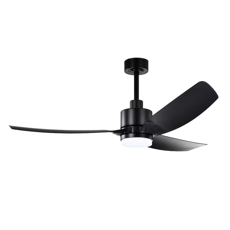 Genson SMART Black 3-Blade LED Lighted Ceiling Fan with Remote