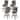 Gymax Set of 4 30.5'' Upholstered Linen Swivel Barstools Dining Chairs