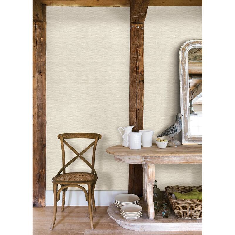 Plaited Grass Cream Wallpaper