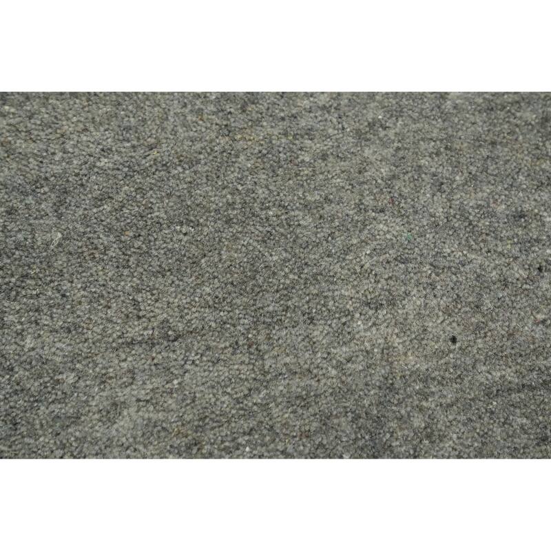 Hand Knotted Oriental 100% Wool Carpet Tribal Tribal Greys & Charcoal Gabbeh Area Rug - 12' 1'' X 9' 1''