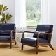 preview thumbnail 14 of 119, Glitzhome Set of 2 30.75"H Mid-Century Modern PU Leather Accent Chairs - 25.75"W x 33.75"D x 30.75"H