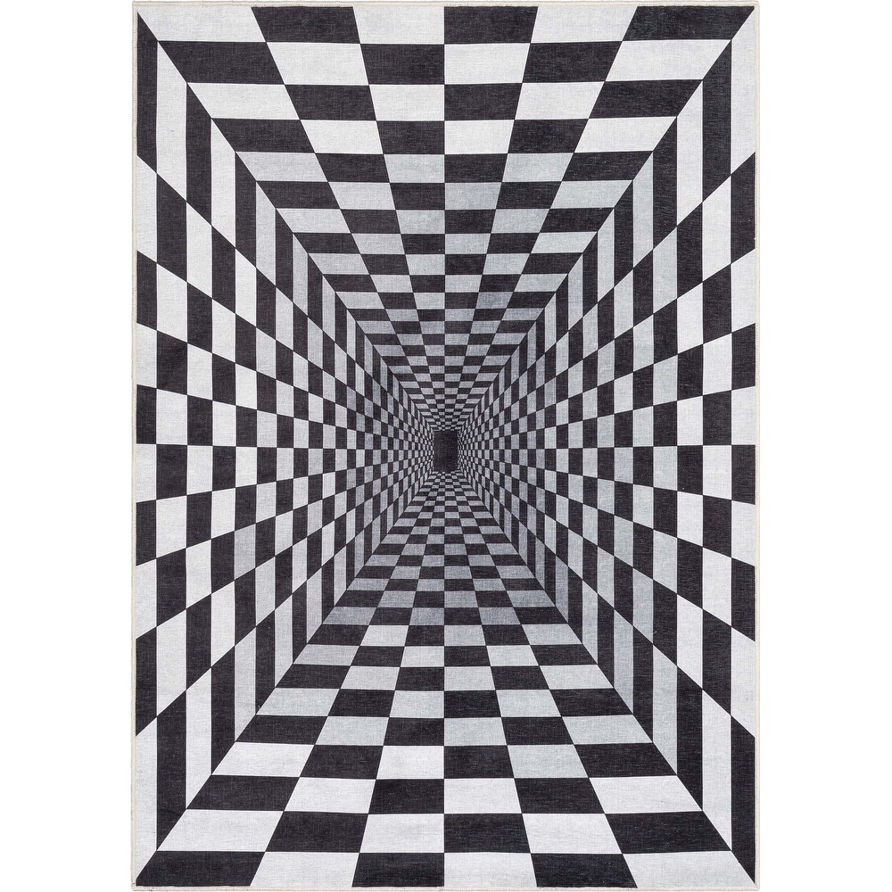 Well Woven Apollo Warp Hole Modern Machine Washable Area Rug