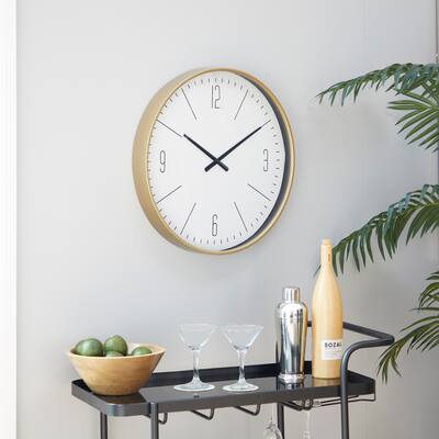 Glass Contemporary Wall Clock 20 x 20 x 2 - 20 x 2 x 20
