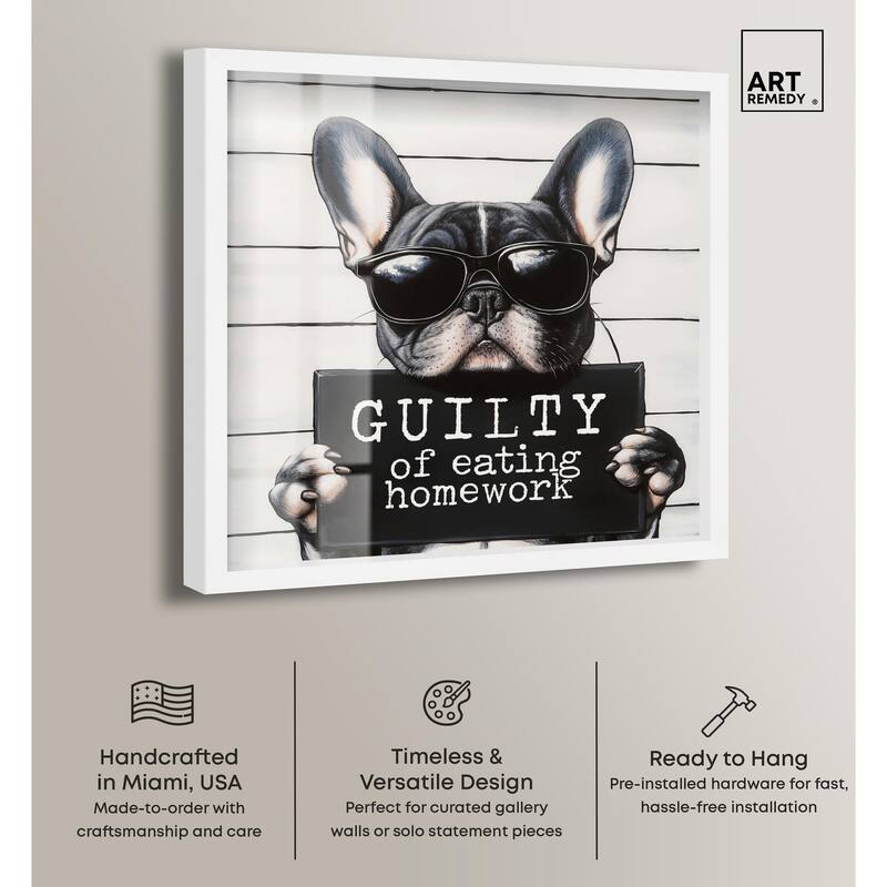 Guilty of Eating Homework Shadowbox by Art Remedy