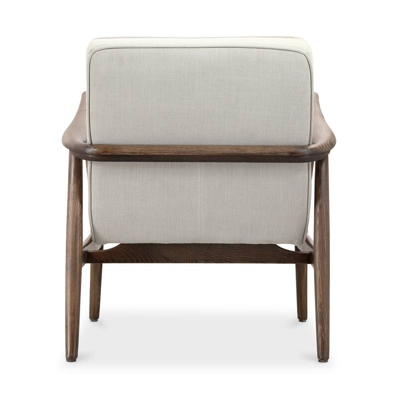 Aurelle Home Ash Wood and Upholstery Arm Chair - 30" wide x 27" deep