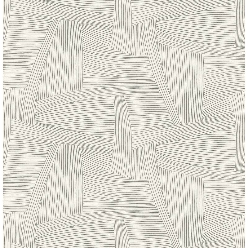 A-Street Prints Reid Grey Woven Geometric Wallpaper