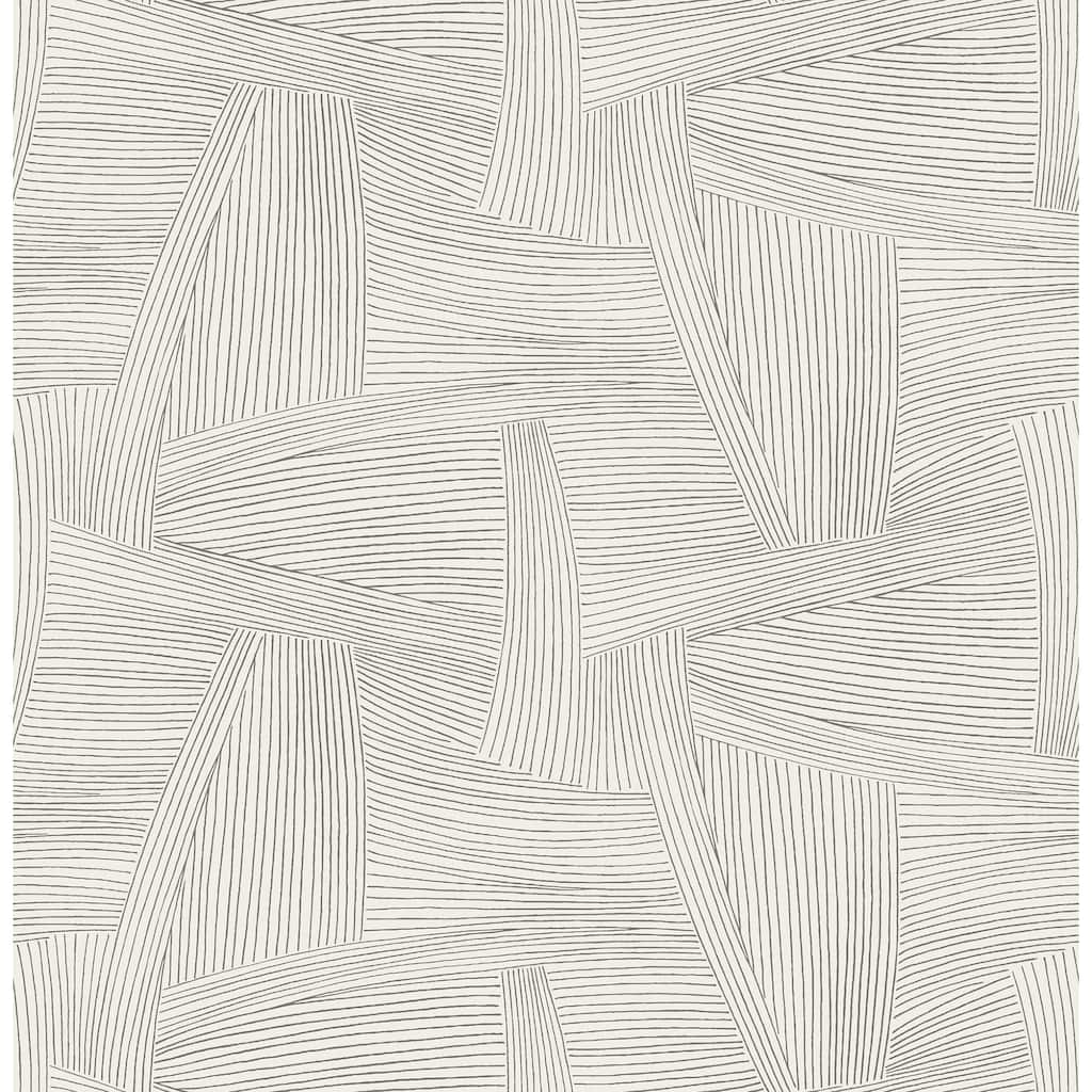 A-Street Prints Reid Grey Woven Geometric Wallpaper