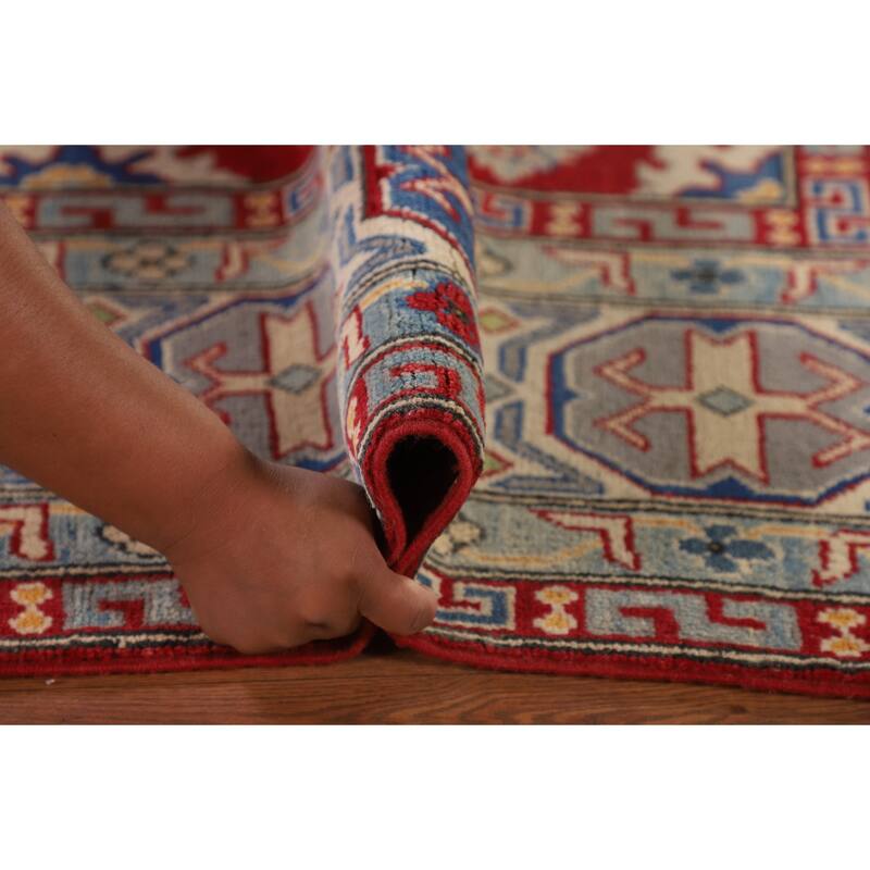 Red Kazak Oriental Area Rug Handmade Wool Carpet - 8'5"x 11'5"