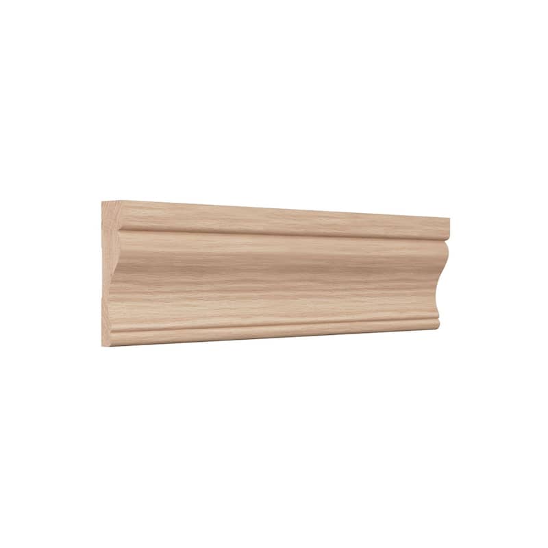 WM350 11/16-in D x 3-1/2-in W x 96-in L Americraft Solid Hardwood Stain Grade Flagler Casing Moulding