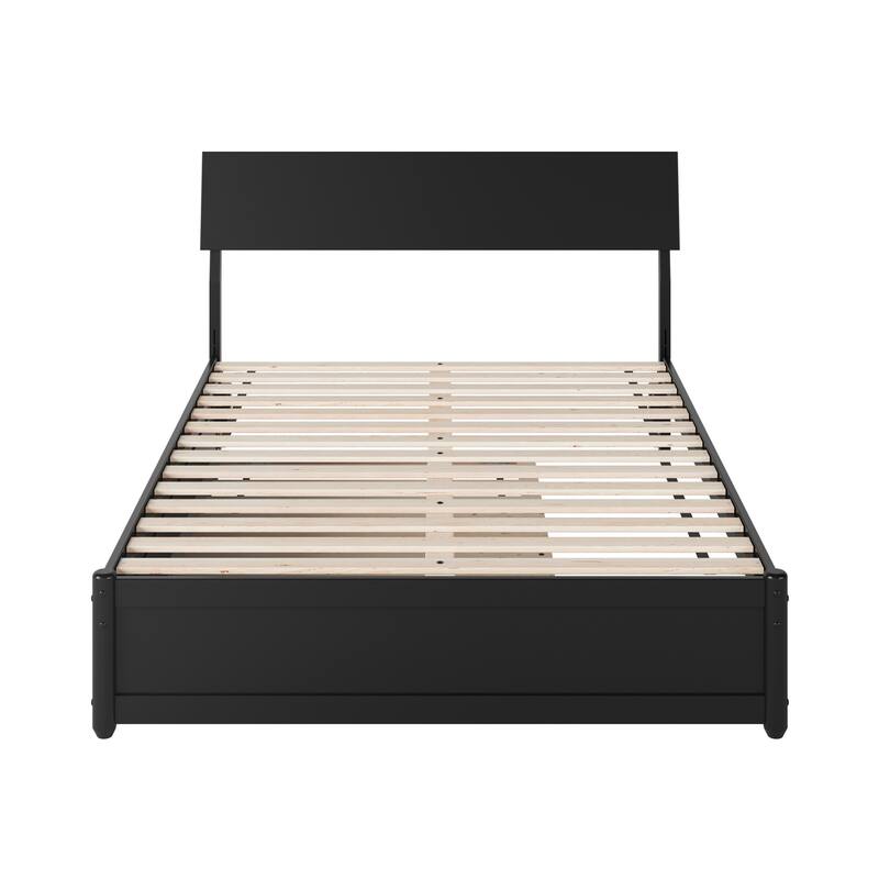 Norla Wood Platform Bed with Trundle