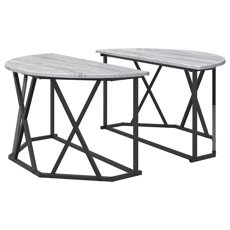 vidaXL Coffee Table Grey sonoma 31.5" x 31.5" x 16.5 - 31.5 x 31.5 x 16.5 inch