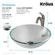 preview thumbnail 7 of 33, Kraus Glass Vessel Sink, Bathroom Faucet, Pop Up Drain, Mounting Ring