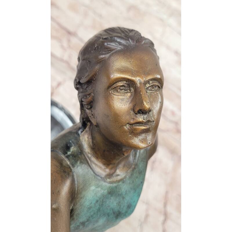 Pas De Deux Elegant Ballet Dancers Bronze Sculpture On Marble Base