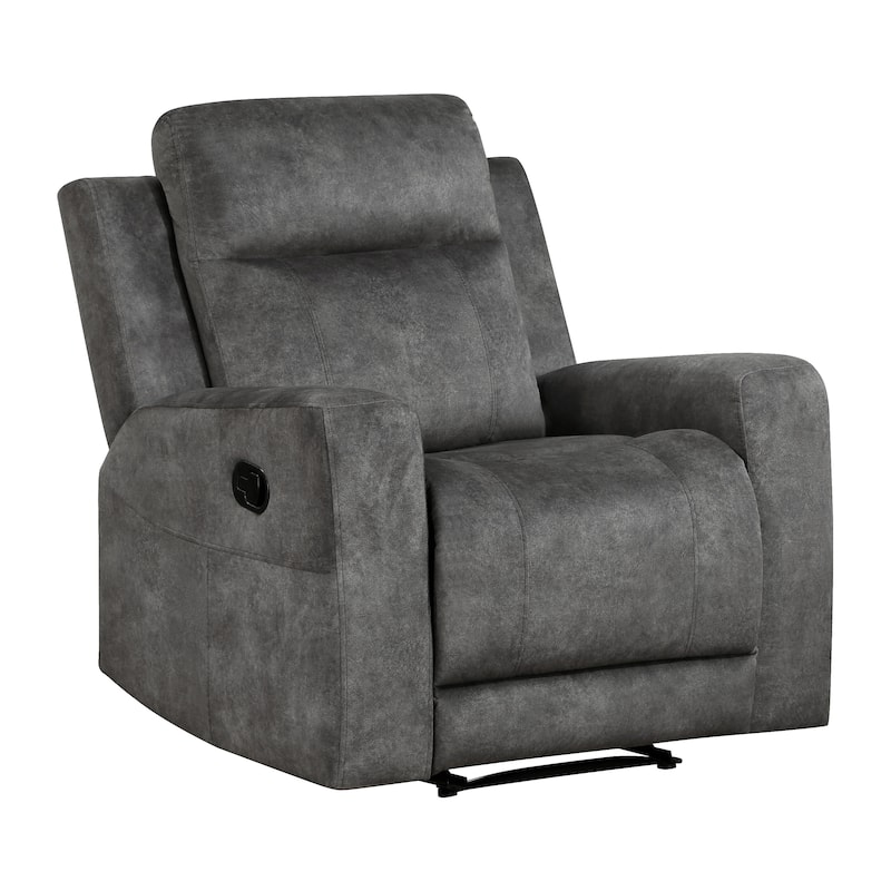 Liriope Microfiber Manual Reclining Chair - Brownish Gray