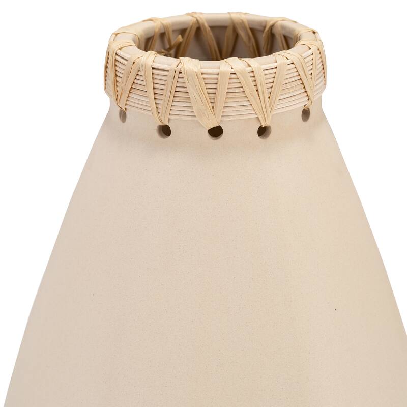 Sagebrook Home Neutral Textured Ceramic Artisan Vase - Timeless Decor Piece