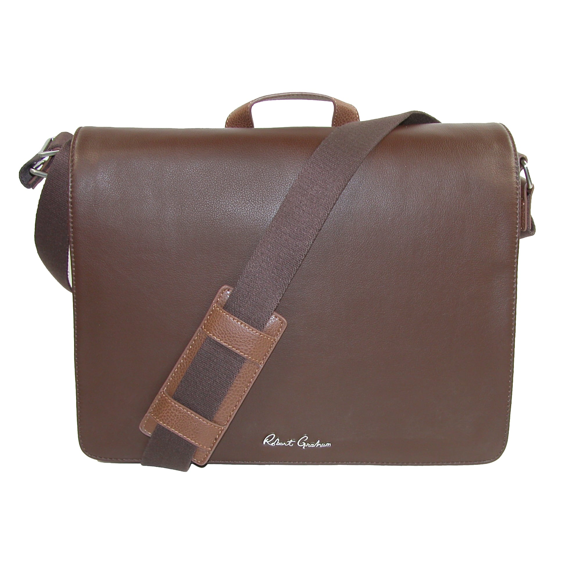 robert graham mulberry leather messenger bag