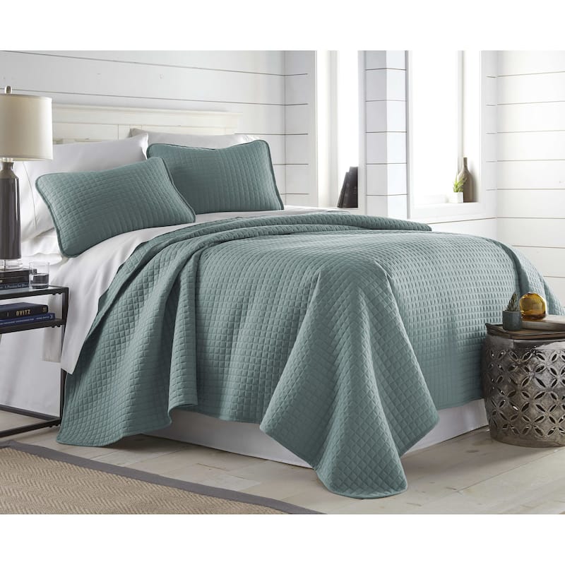 Vilano Oversized 3 piece Quilt Set by Southshore Fine Linens - Steel Blue - Twin - Twin XL