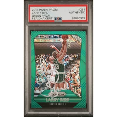 Larry Bird 2015 Panini Green Prizm Signed Basketball Card #261 Auto PSA 81820913 - 8'6" x 11'6"