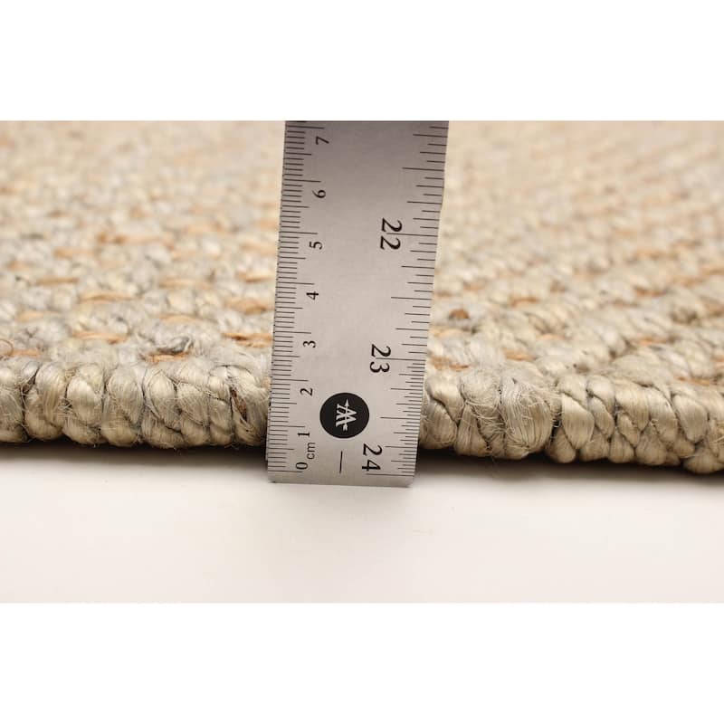 ECARPETGALLERY Flat-Weave Palas Denizli Light Khaki Jute Kilim - 5'0 x 8'3