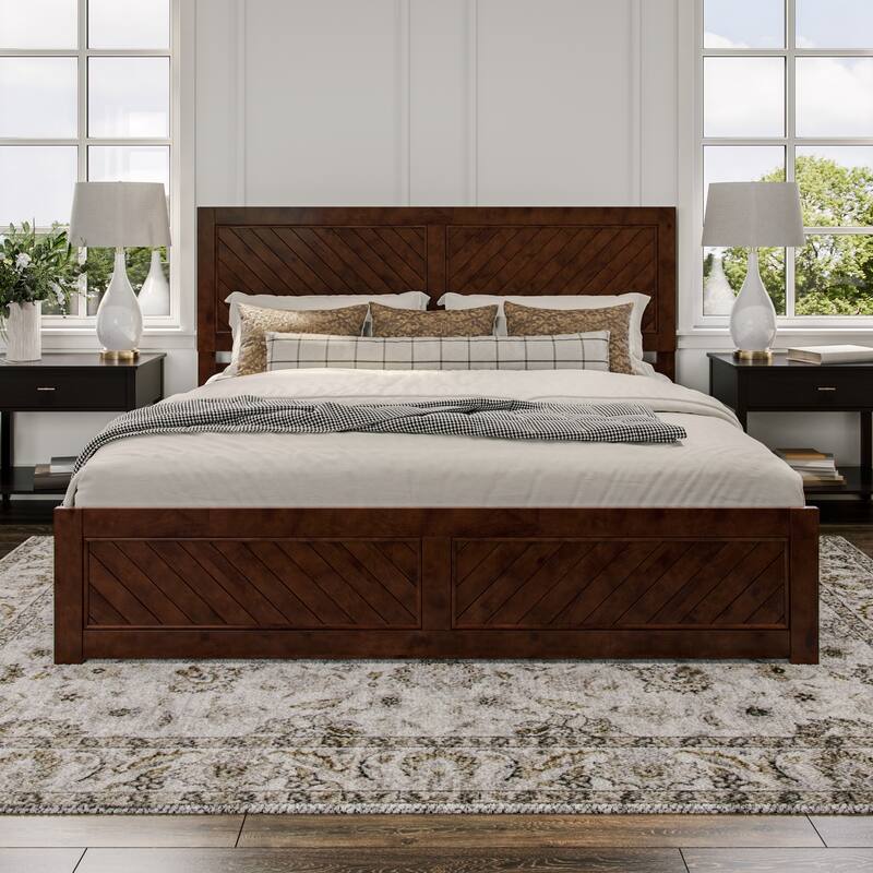 Berkshire Queen Low Profile Platform Bed with Matching Footboard