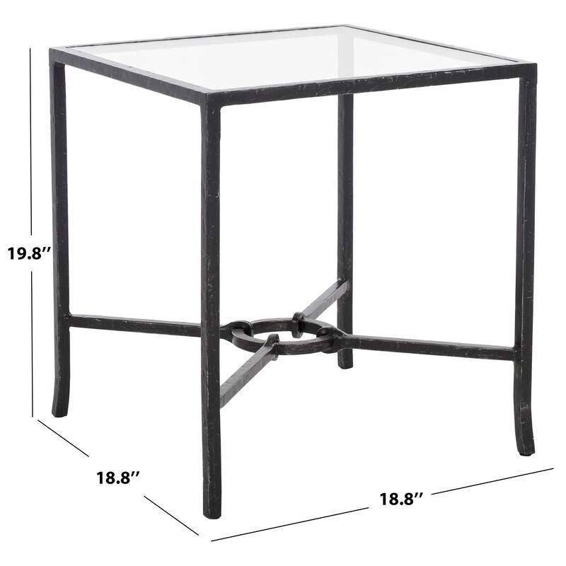 SAFAVIEH Couture Tauri Forged Metal Square Accent Table - 19"W x 19"D x 20"H