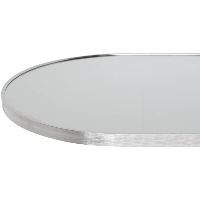 Livabliss Aranya Modern Aluminum Oval Pill-Shaped Accent Mirror
