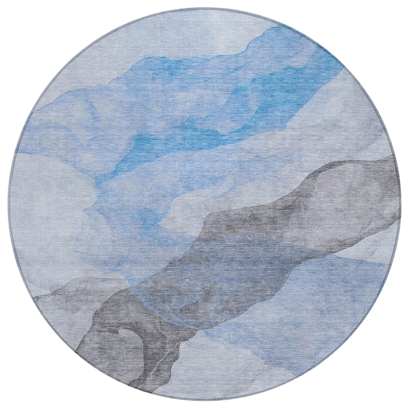 HomeRoots Abstract Transitional Rectangle Outdoor Rug