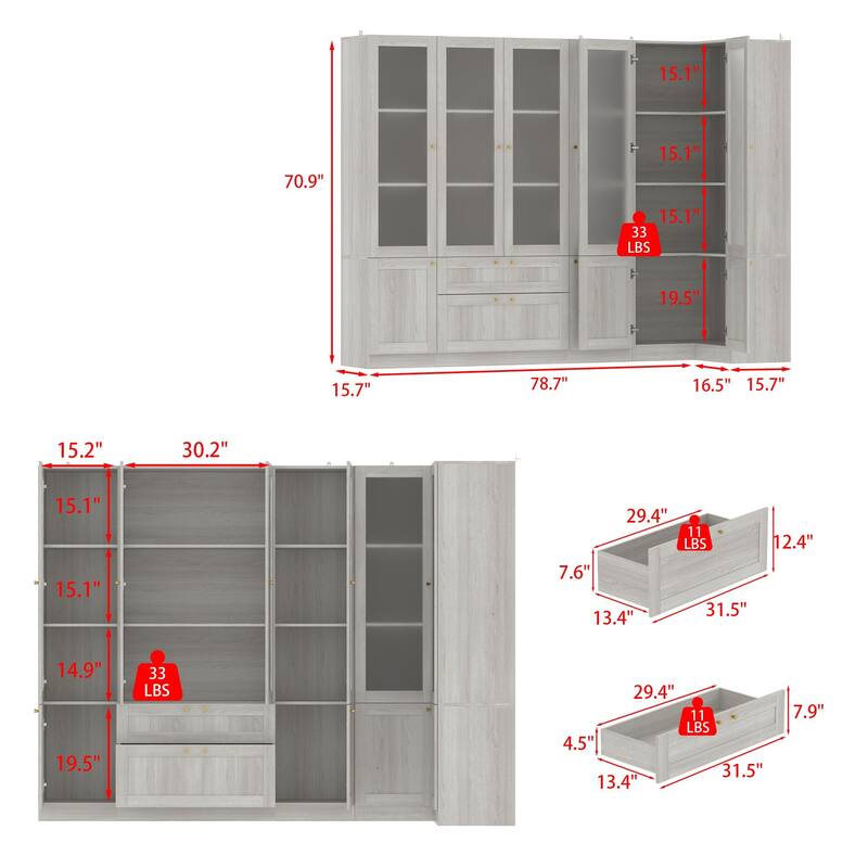 Elegant White Modular Bookcase: Stylish and Flexible Storage Solution for Your Home