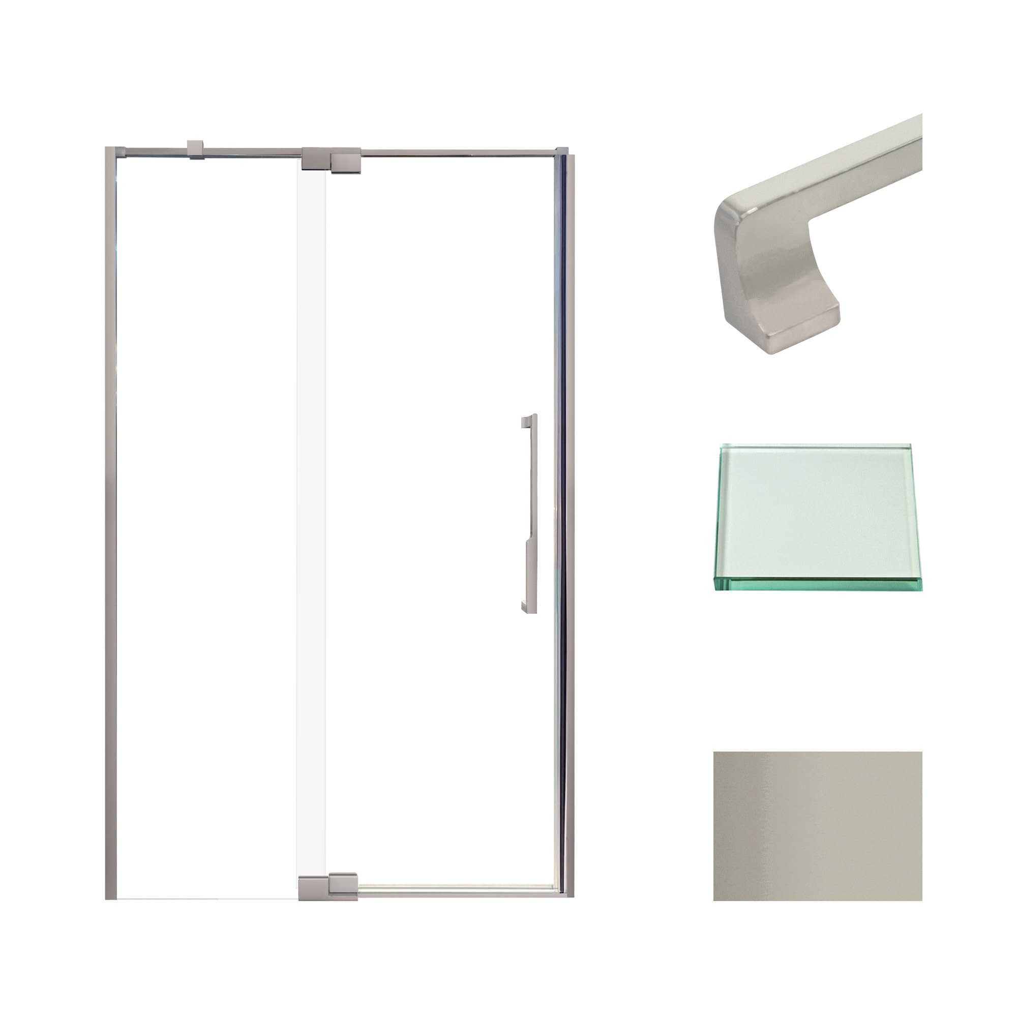 Transolid IPD487610C-J 76" High x 48" Wide Pivot Semi Frameless Shower