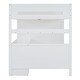 preview thumbnail 11 of 16, White Full Size Wooden Loft Bed with Wardrobe, Desk, and Shelves