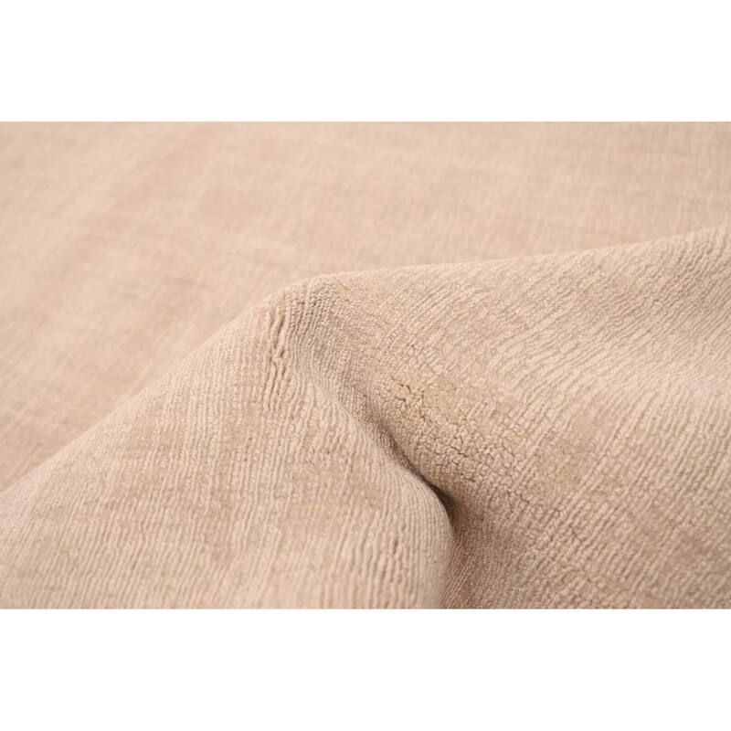 ECARPETGALLERY Hand Loomed Kashkuli Gabbeh Light Khaki Wool Rug - 7'11 x 11'3