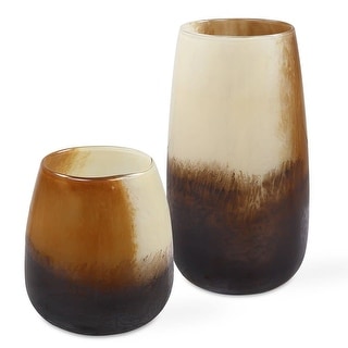 Uttermost 18047 Desert Wind 12-1/4" Tall Glass Vase - Set of 2