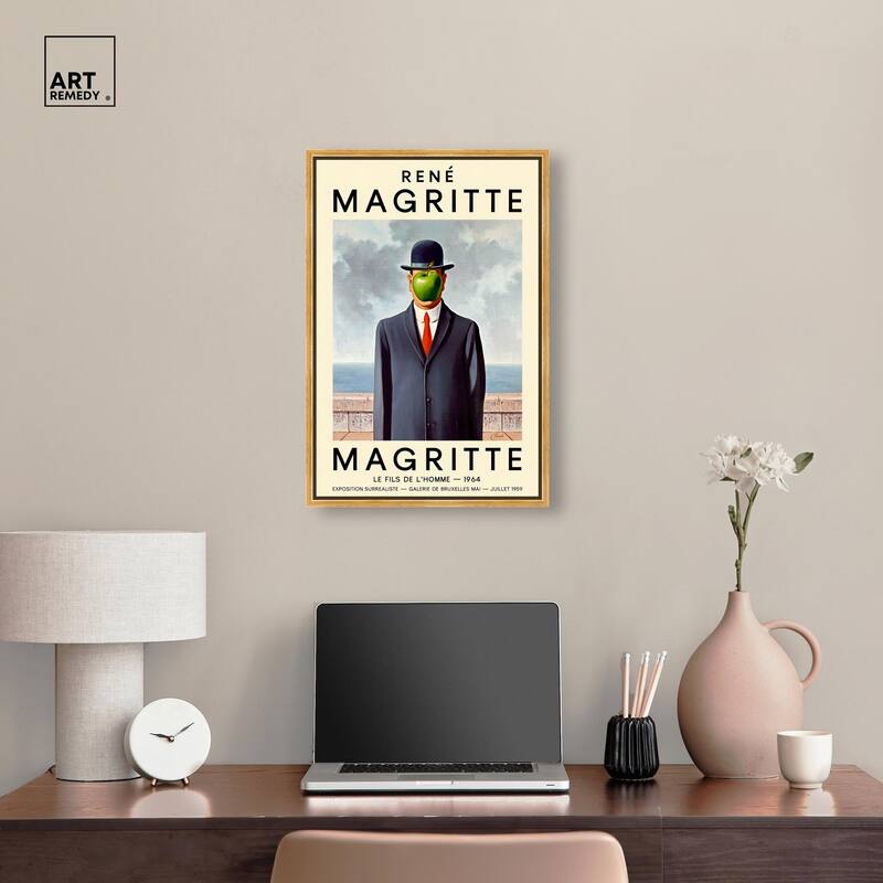 Man with the Apple Canvas by Art Remedy