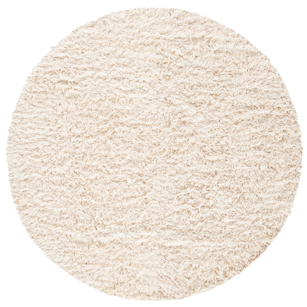 SAFAVIEH Handmade Shag Mariela Solid Wool Rug