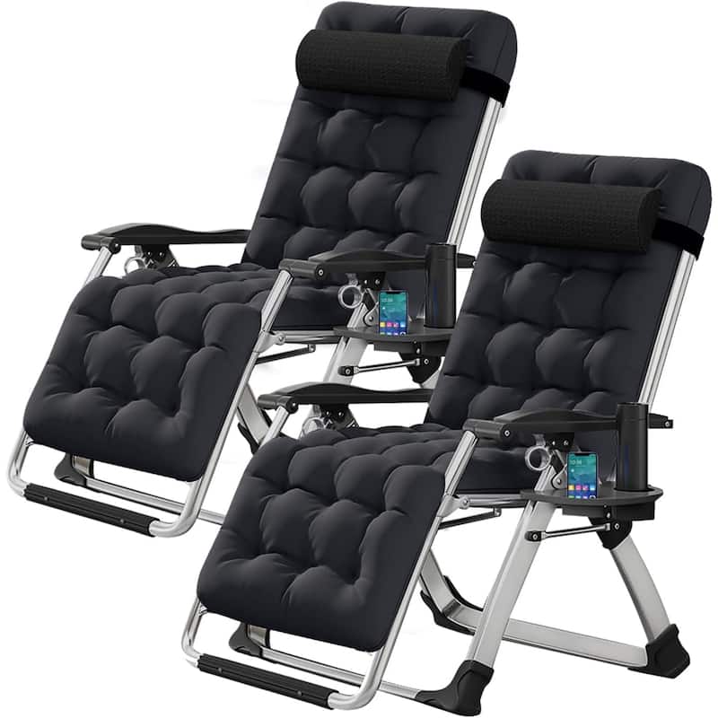DoCred Zero Gravity Chair, Folding Lawn Chaise Recliner Lounge Chair