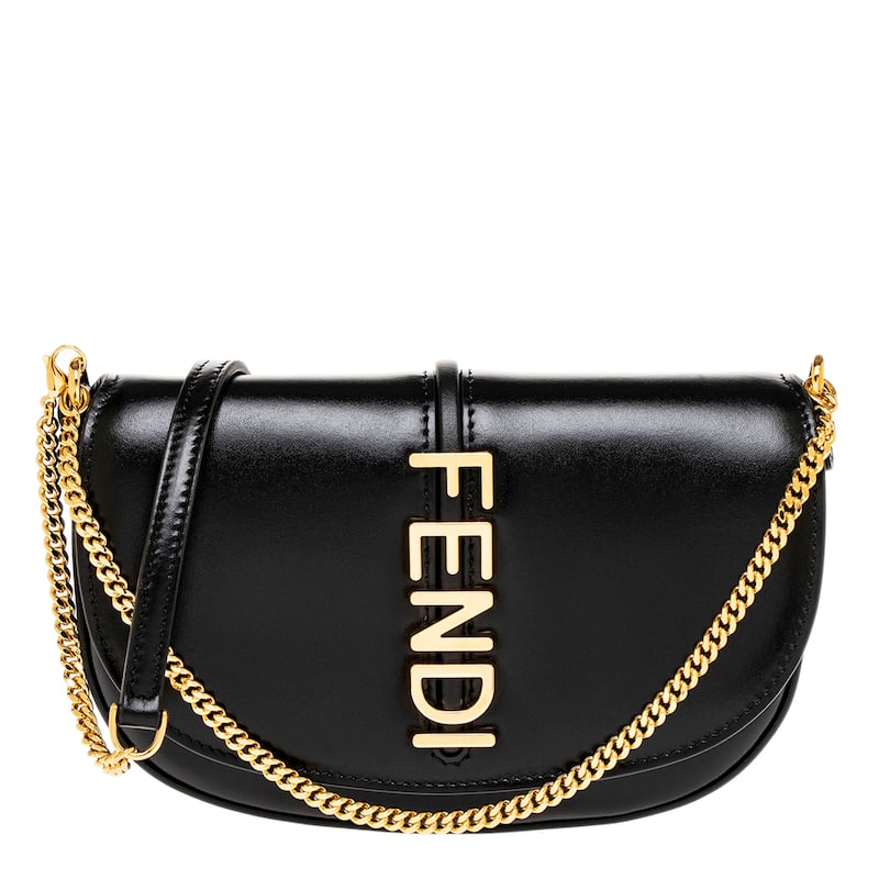 Fendi Fendigraphy Chain Wallet - Black