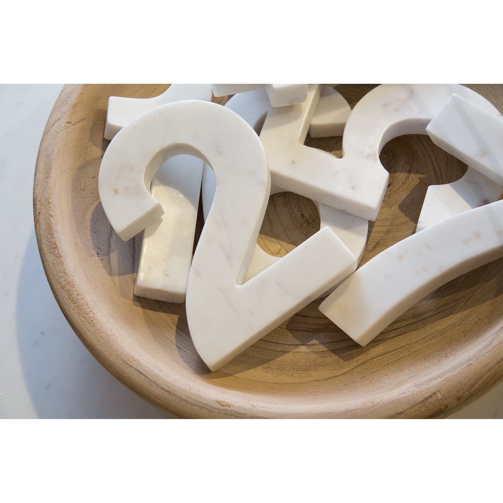 Marble Numbers White