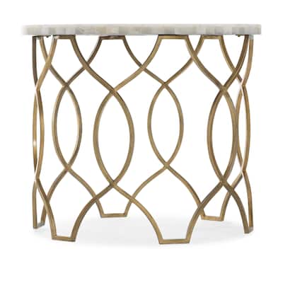 Hooker Furniture 5952-80116-02 Melange 30" Diameter Onyx and Steel End
