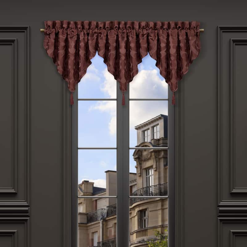 La Boheme Maroon Window Ascot Valance