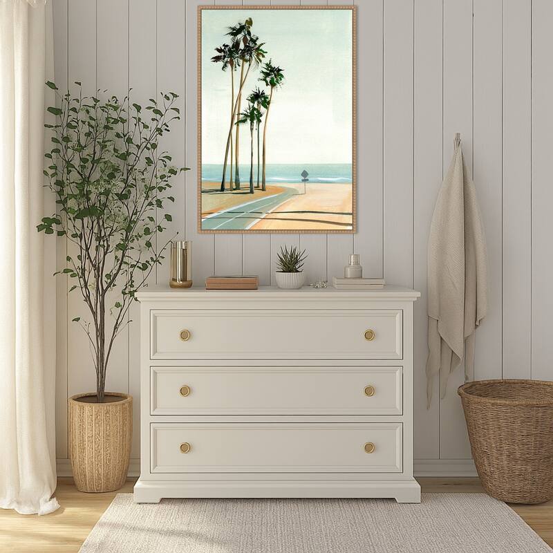 Six Palms by Brook Page Framed Canvas Wall Art Print