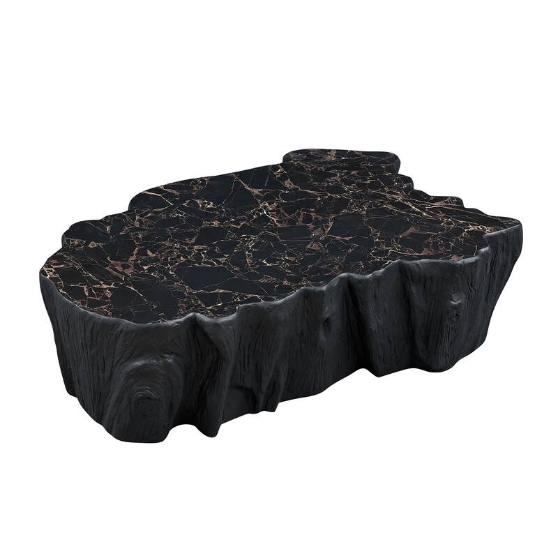 GDF Studio - Mid-Century Fiberglass Unique-Shape Coffee Table (No Assembly)