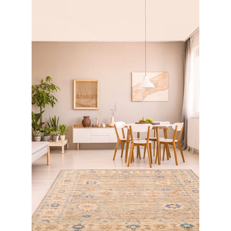 ECARPETGALLERY Hand-knotted Jules Serapi Grey Wool Rug - 7'10 x 10'1