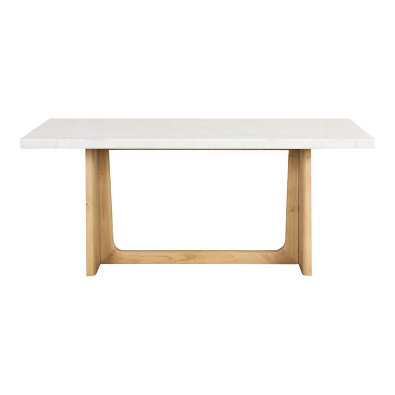 Furniture of America Wayley Modern Solid Wood Genuine Marble Top Dining Table