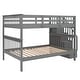 preview thumbnail 5 of 35, Full over Full Wood Bunk Bed with Storage Stairs - Sturdy & Stylish