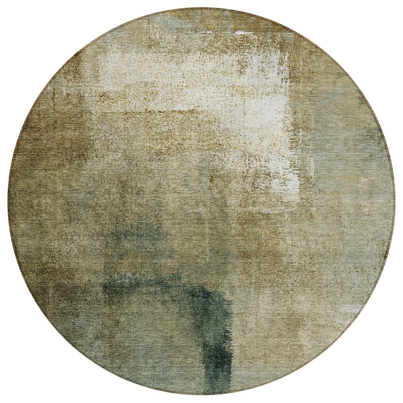 Machine Washable Indoor/ Outdoor Chantille Solid Ombre Rug
