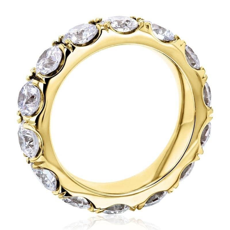 Kobelli 4.3 to 5.3 Carat Lab Grown Diamond 14k Solid Gold Wide Eternity Bethany Ring