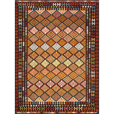 Pasargad Home Kilim Reversible Wool Multicolor Area Rug - 8' 4'' X 11' 2''