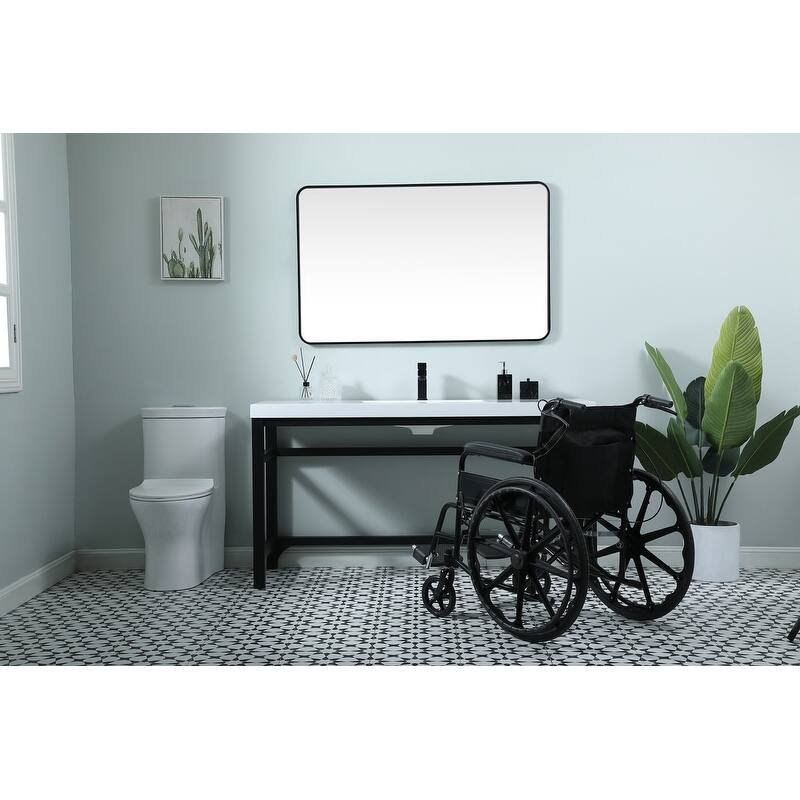 Elegant Lighting VF14560 Raya 60" Free Standing Single Basin Vanity